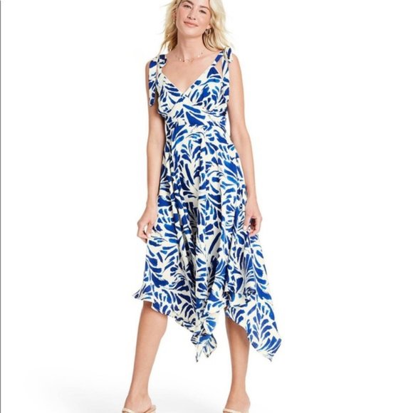 *Last Day* Alexis X Target Blue White Floral Dress - Picture 5 of 6